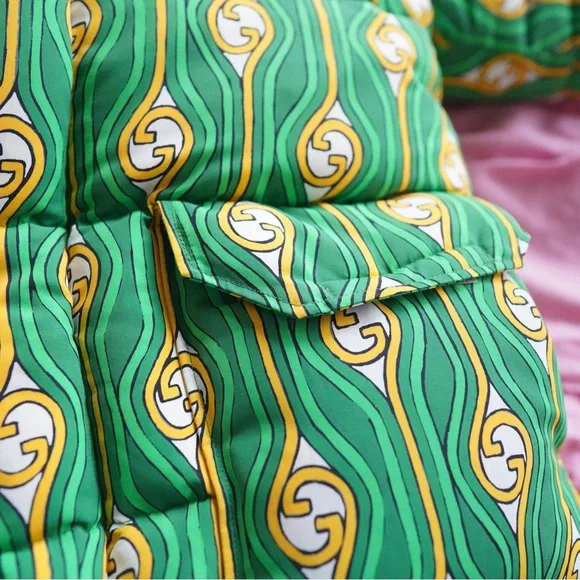 Gucci Green and Yellow Patterned Jacket - Picture 4 of 13